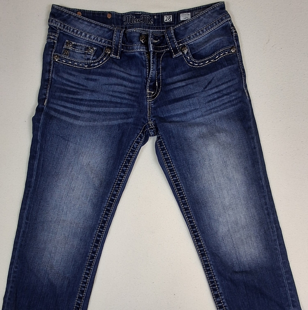 Miss Me Women's Blue Capri Jeans